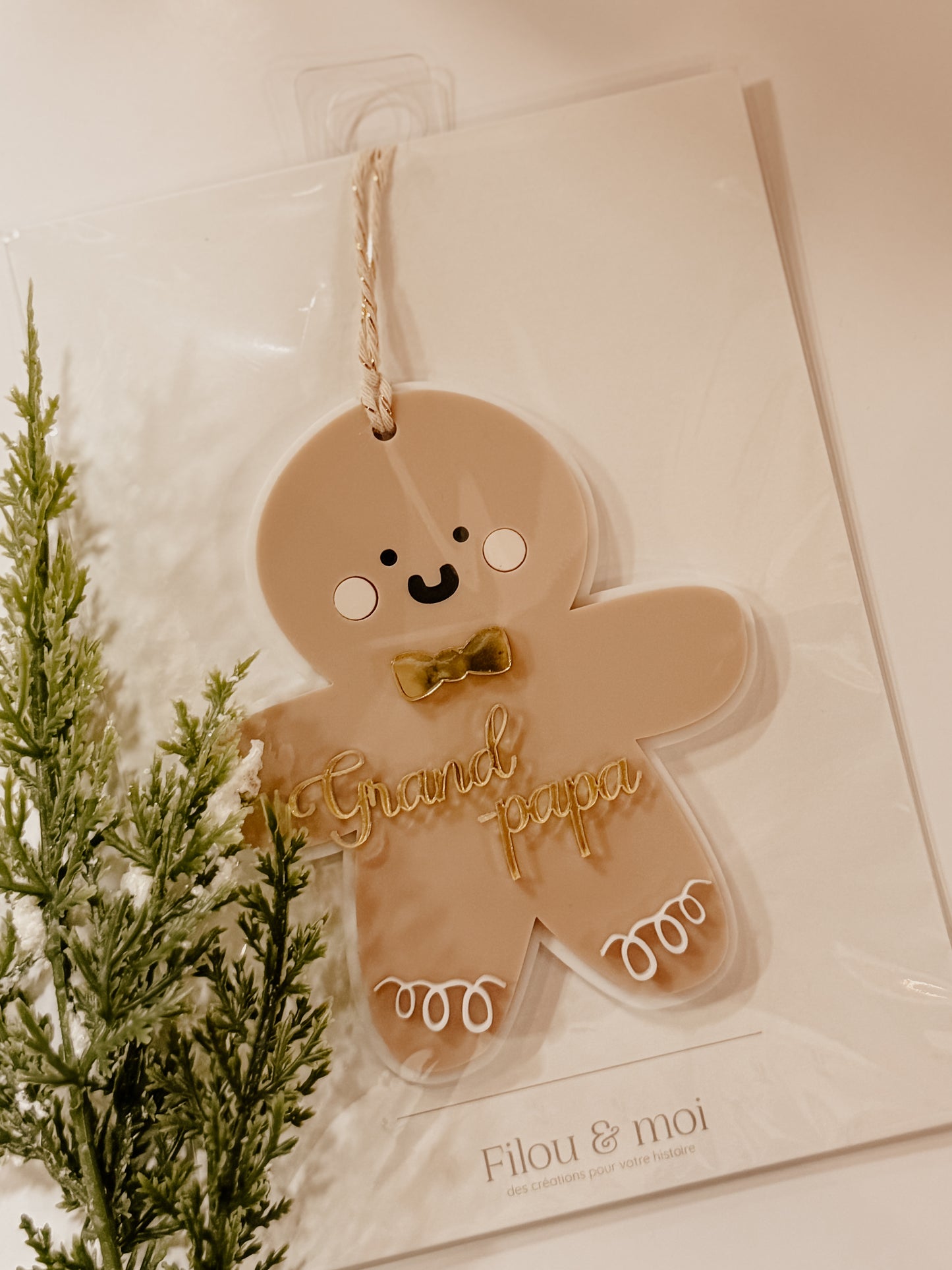 Ornement de Noël grand-papa - prêt à partir