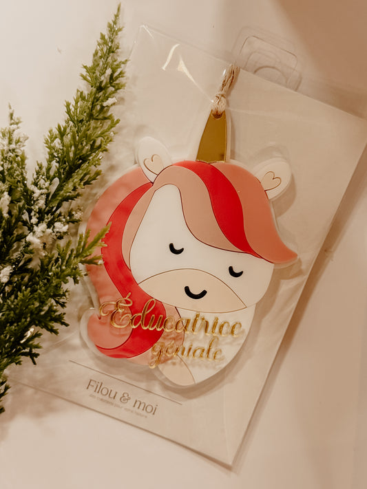 Ornement de Noël Éducatrice - prêt à partir