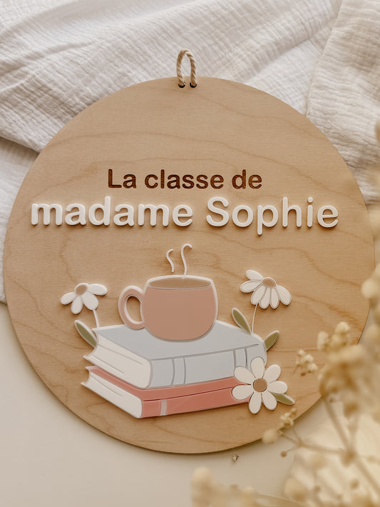 Bannière personnalisée pour enseignants/éducateurs - café
