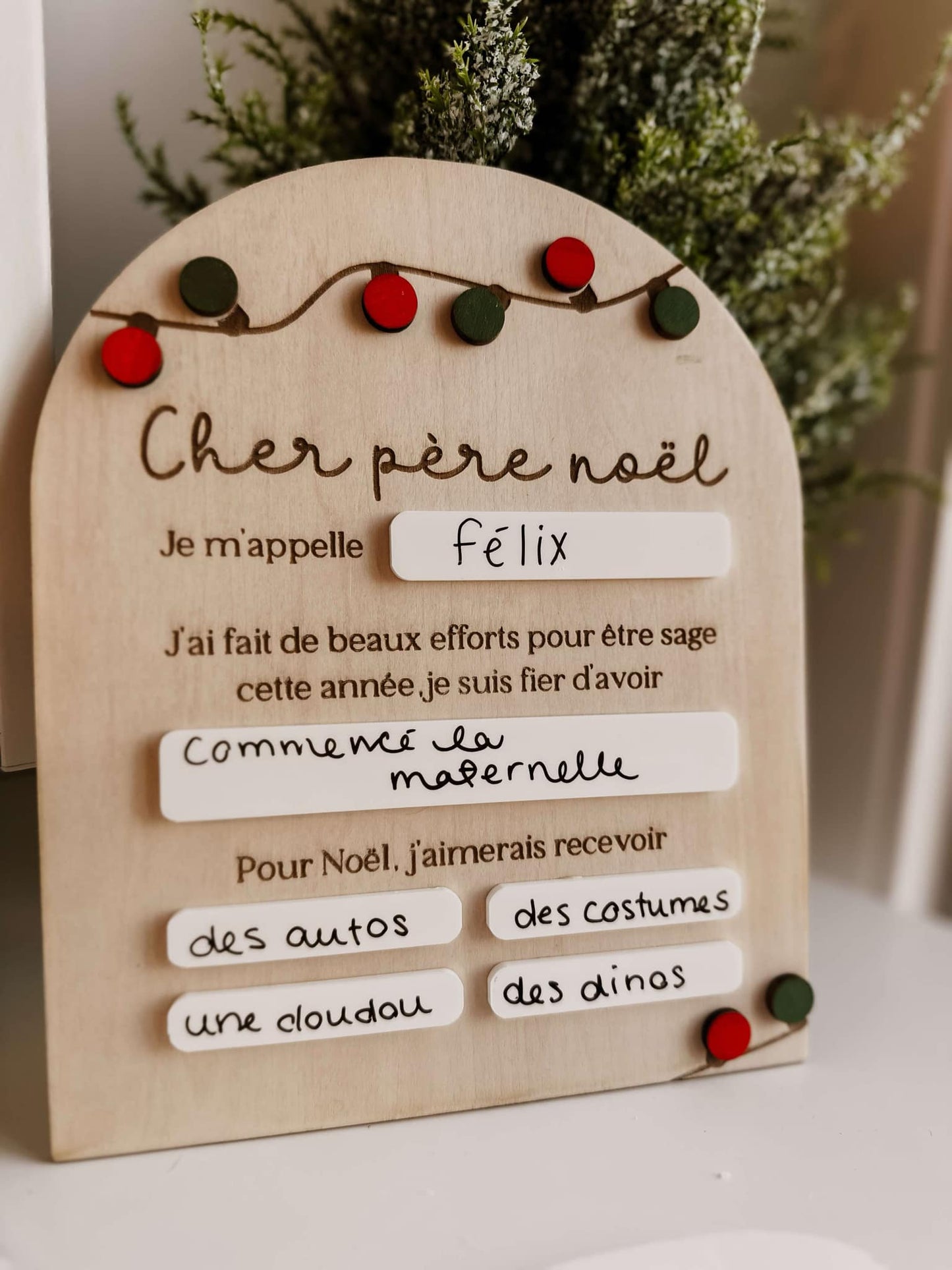 Liste de cadeaux effaçable - Collection de Noël