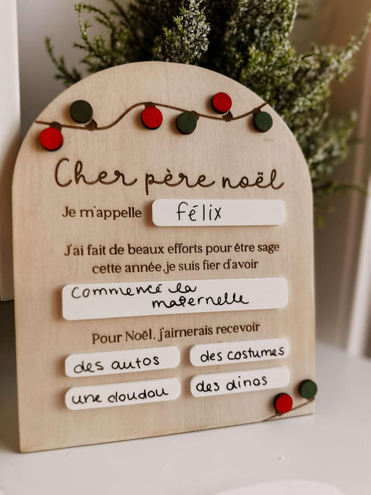 Liste de cadeaux effaçable - Collection de Noël