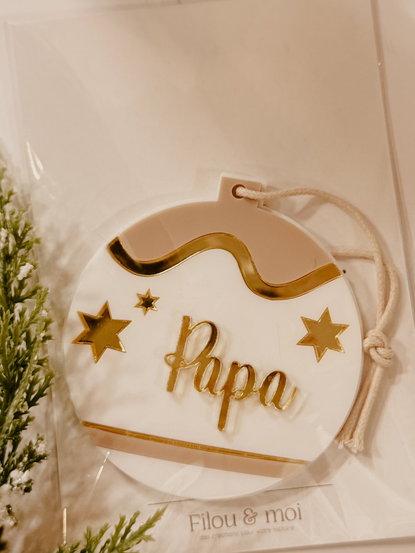 Ornement de Noël papa - prêt à partir