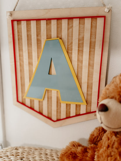 Fanion de chambre à lettre