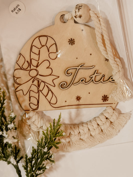Ornement de Noël tatie - prêt à partir