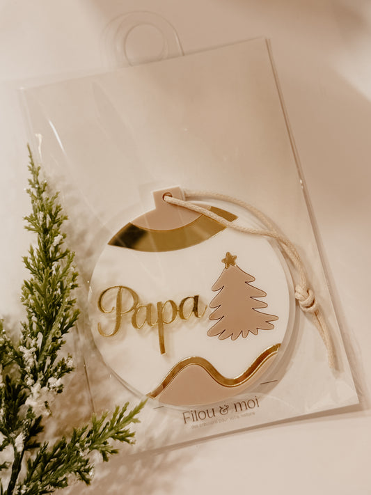 Ornement de Noël papa - prêt à partir