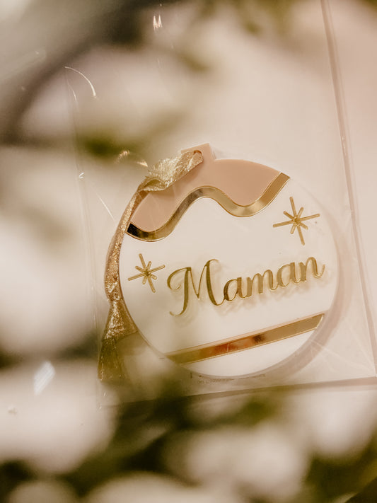 Ornement de Noël maman - prêt à partir