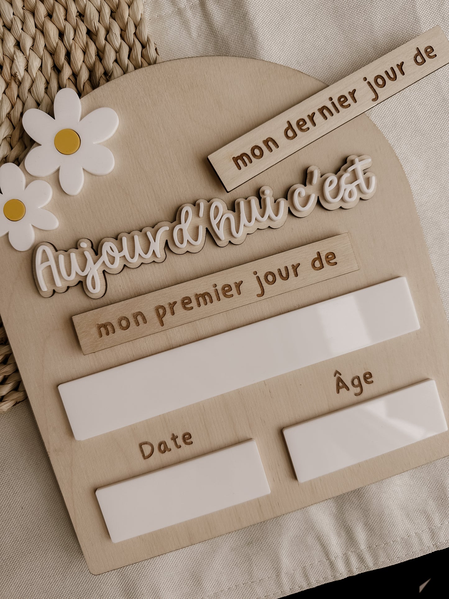 Affiche pour photos - mon premier & dernier jour de