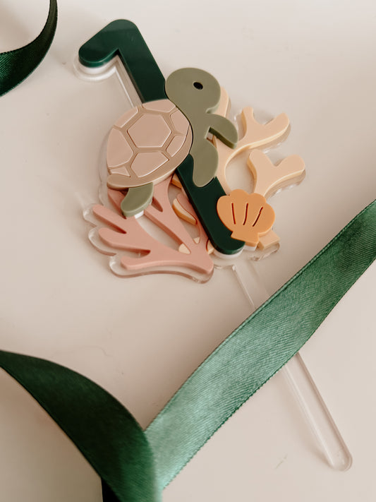 Cake topper personnalisé - Thématique océan