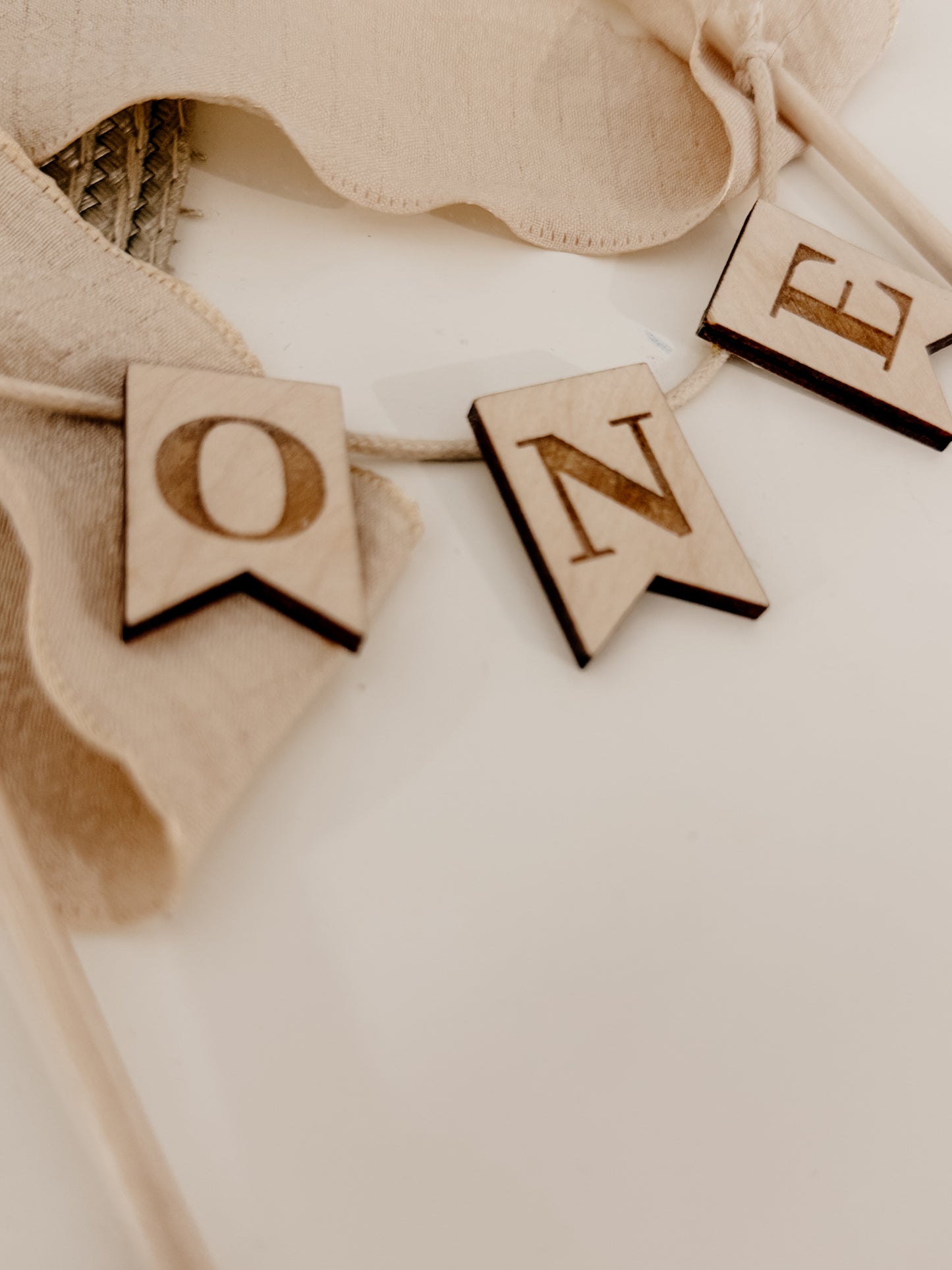 Cake topper one - à fanions