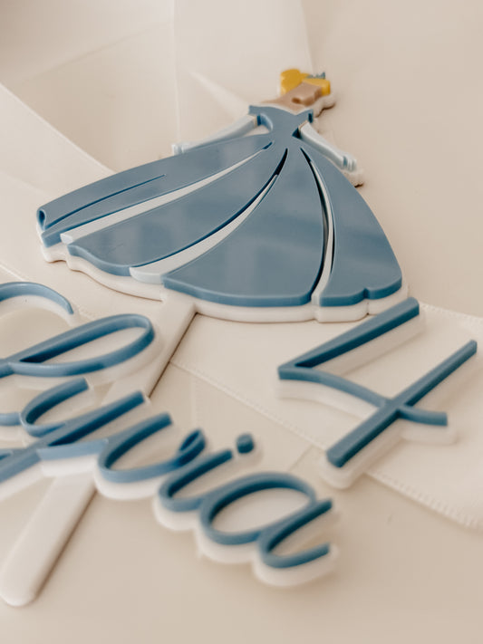 Cake topper personnalisé - Thématique princesse