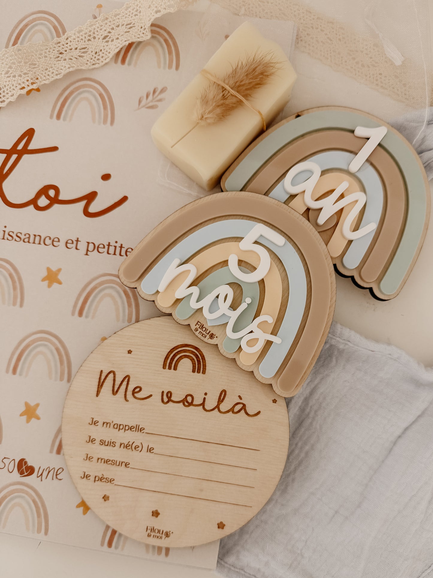 Ensemble de naissance complet - arc-en-ciel