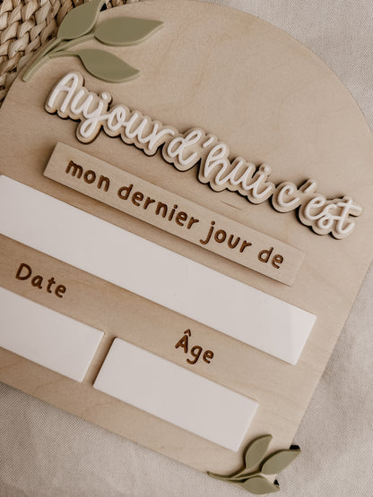 Affiche pour photos - mon premier & dernier jour de