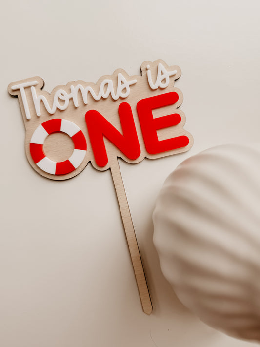 Cake topper personnalisé - Thématique nautique
