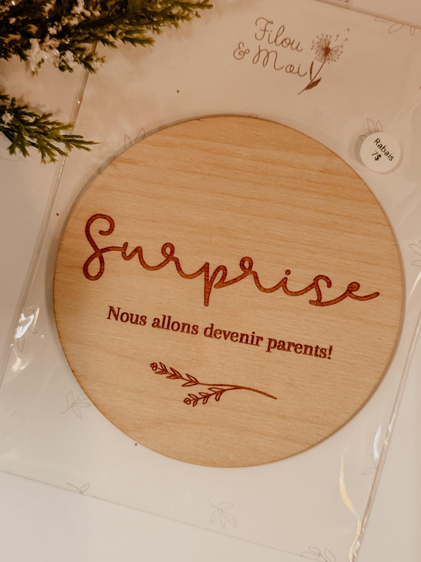 Annonce de grossesse surprise - ancienne version