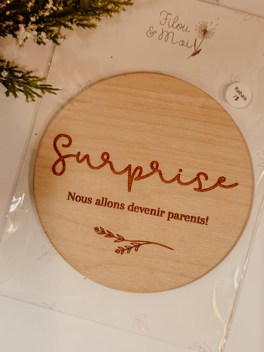 Annonce de grossesse surprise - ancienne version