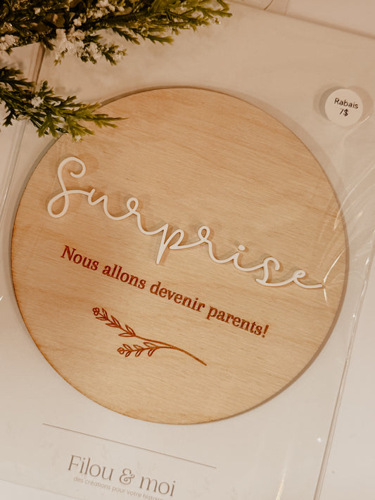 Annonce de grossesse surprise - ancienne version