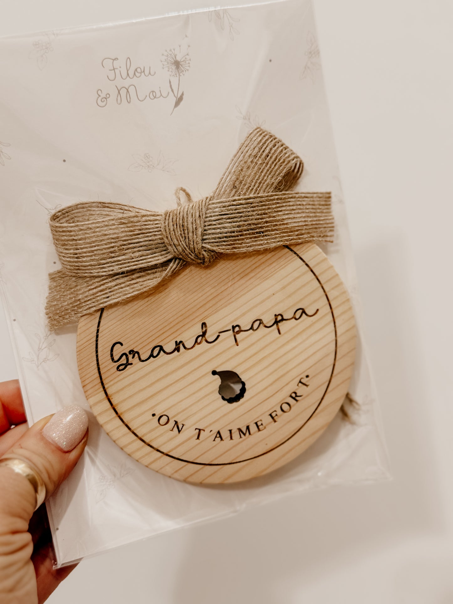 Ornement de Noël grand-papa - prêt à partir