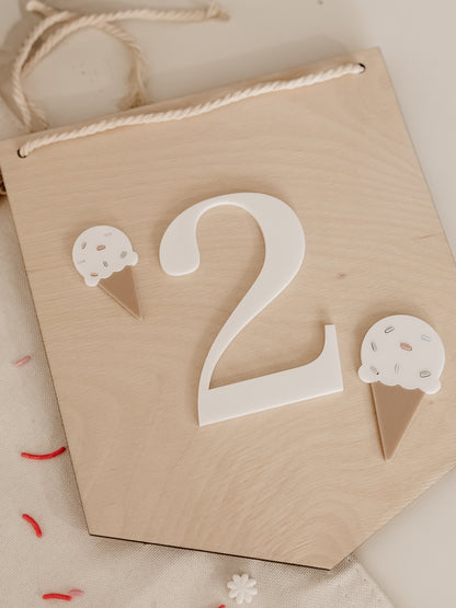 Bannière crème glacée - personnalisable