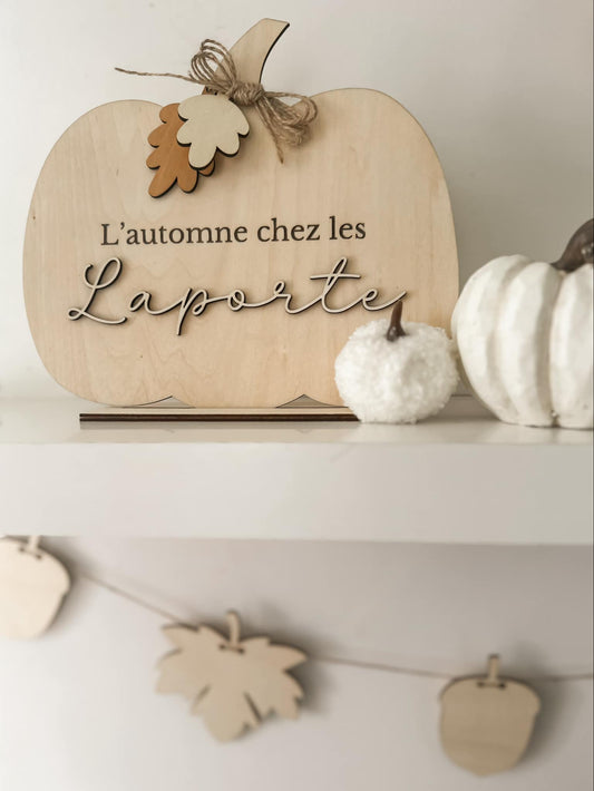 Affiche l'automne dans notre famille