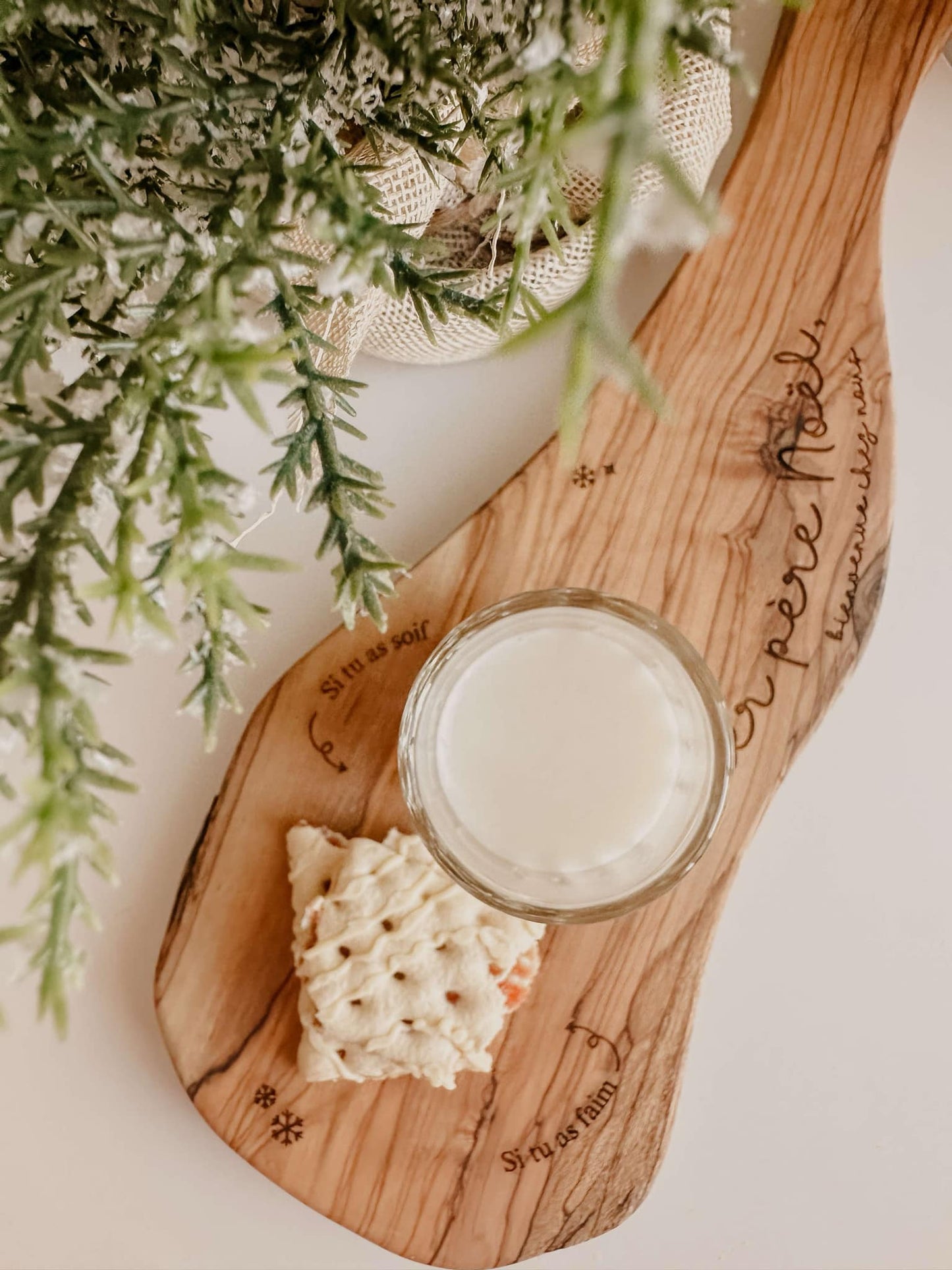 Planche à biscuits pour le père Noël